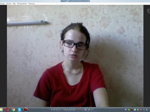 Русская леди раздевается в скайпе